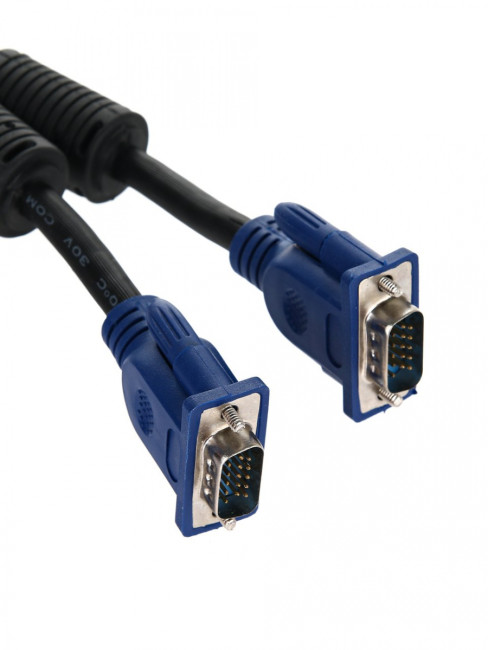 Кабель монитор-SVGA card (15M-15M) 15м 2 фильтра Aopen/Qust <ACG341AD-15M> AOpen VGA (m) - VGA (m) 15м