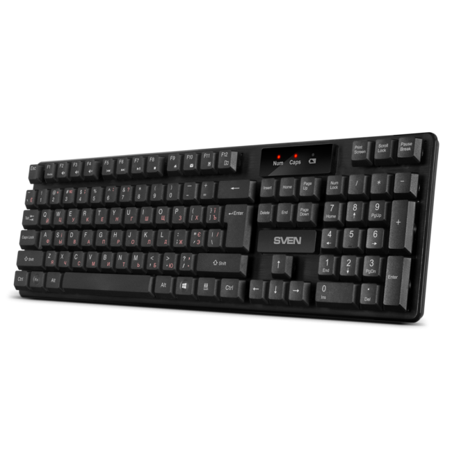 Беспроводная клавиатура SVEN KB-C2300W (2,4 GHz, 104кл.) Sven KB-C2300W Беспроводная клавиатура SVEN KB-C2300W (2,4 GHz, 104кл.) Sven KB-C2300W