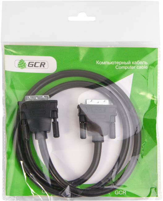 Greenconnect Кабель DVI-D 1.0m, черный, OD 8.5mm, 28/28 AWG, DVI/DVI, 25M/25M, GCR-DM2DMC-1.0m, двойной экран Greenconnect DVI-D (m) - DVI-D (m) 1м